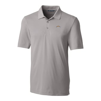 Men's Cutter & Buck Gray Los Angeles Chargers Big & Tall Forge Stretch Polo