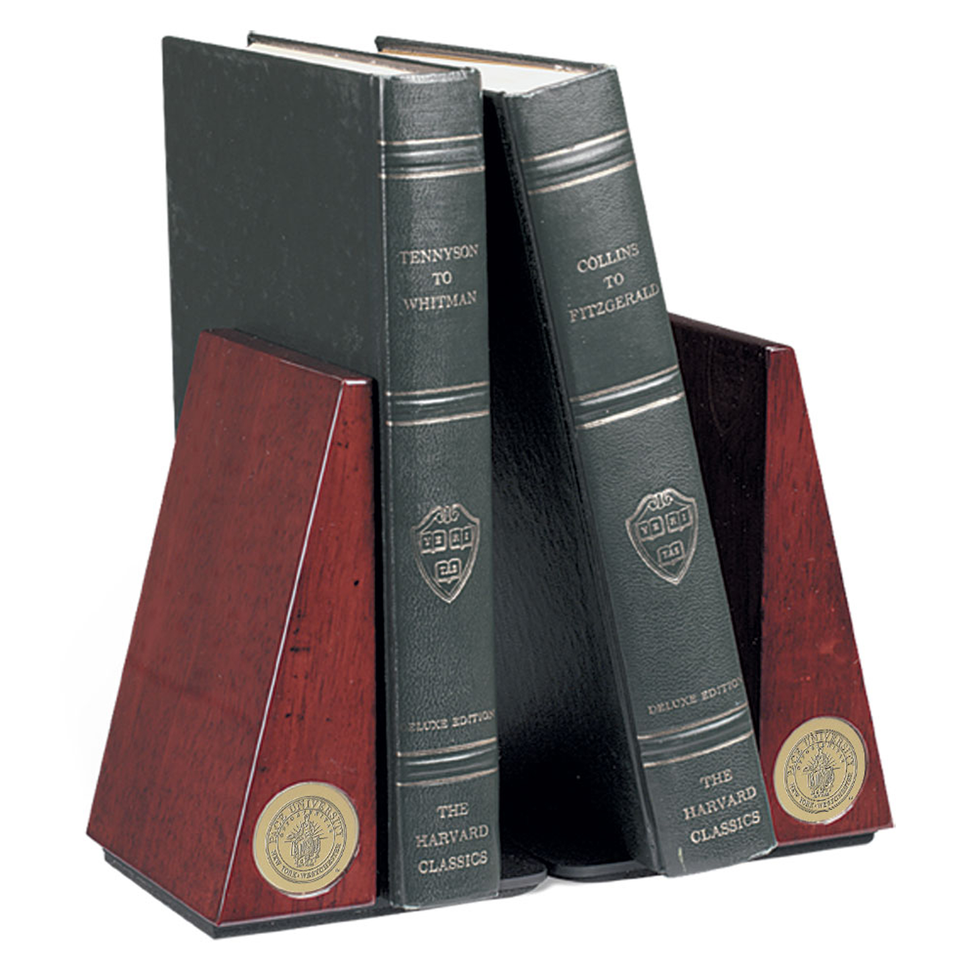 Gold Pace University Setters Rosewood Bookends