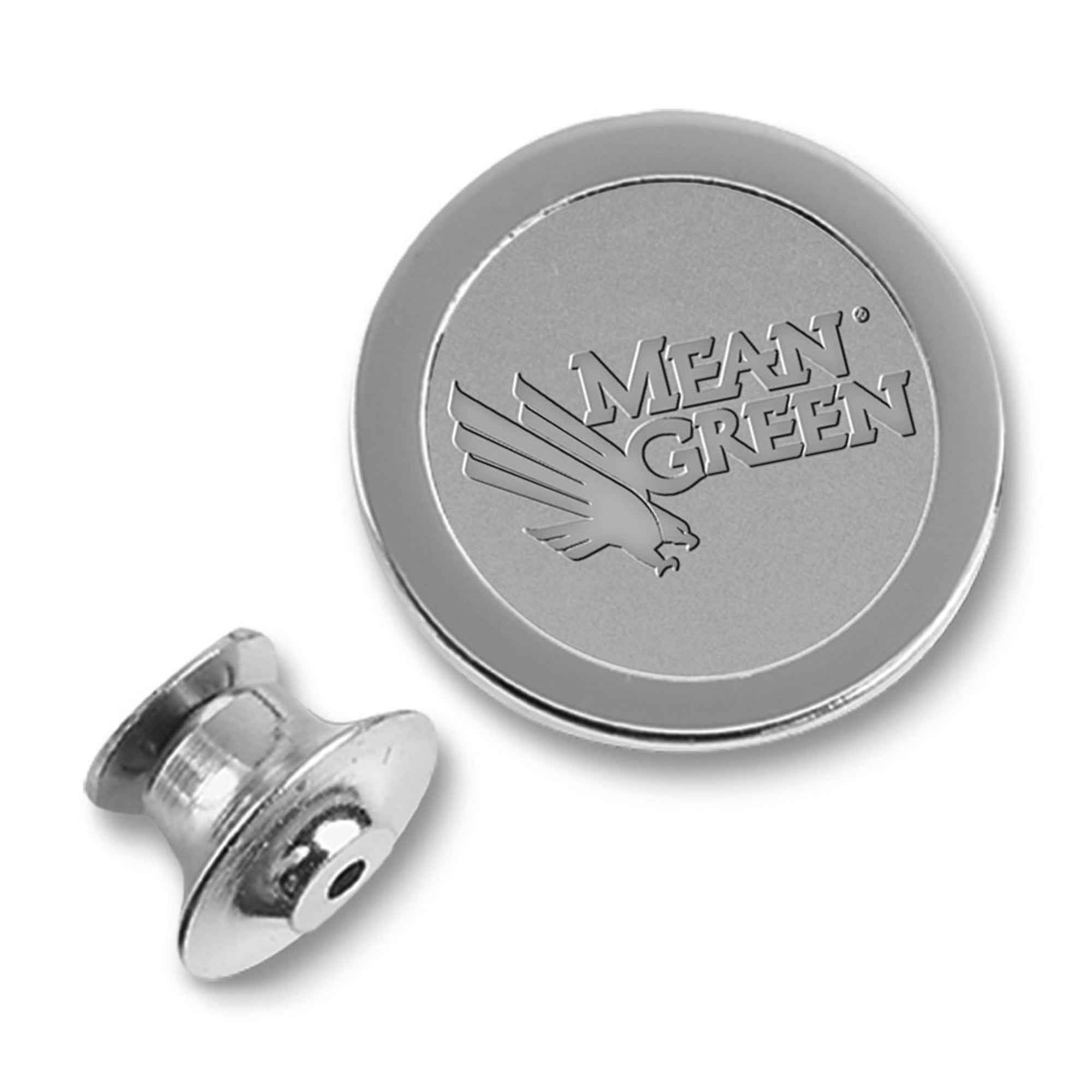 Men's Silver North Texas Mean Green Lapel Pin