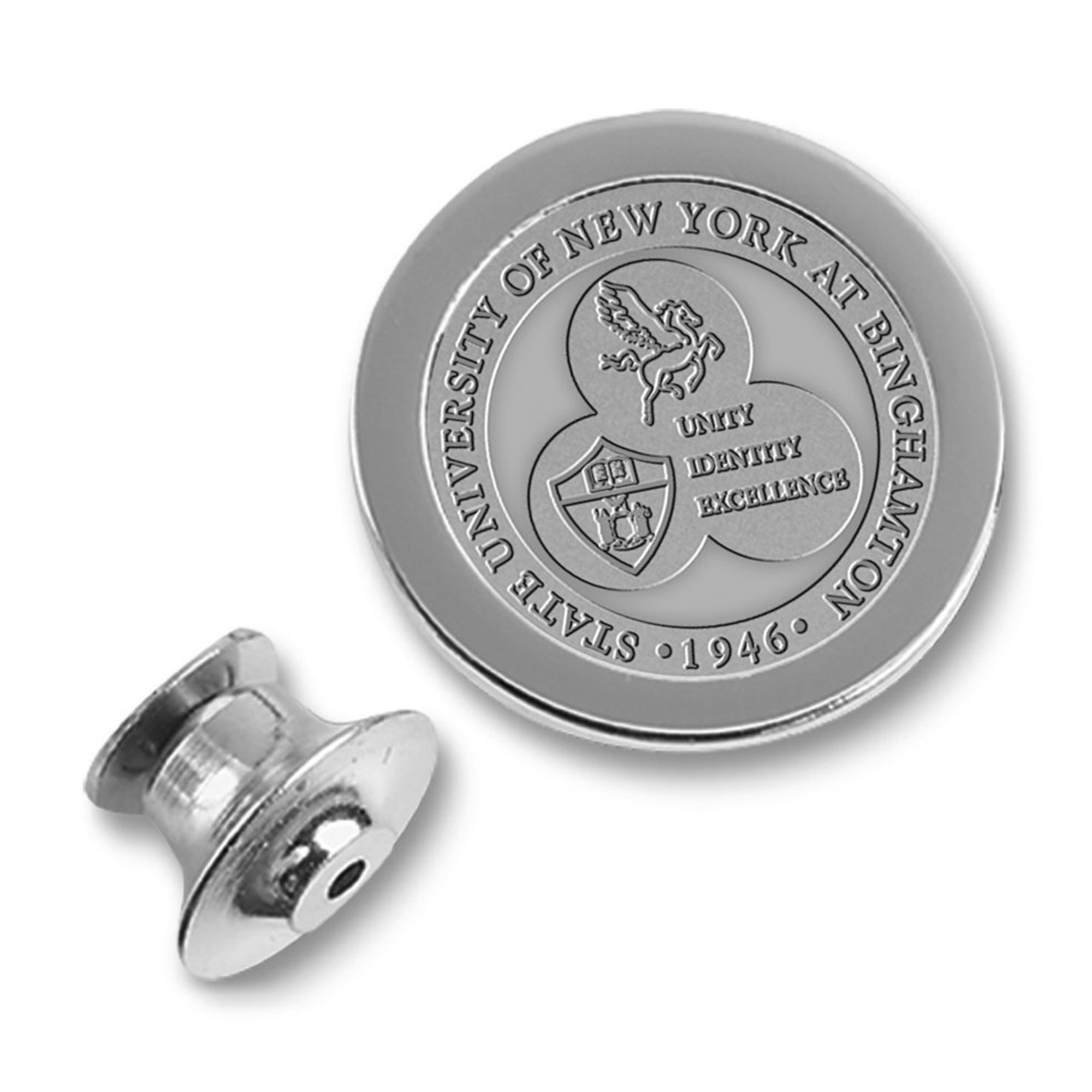 Men's Silver Binghamton Bearcats Lapel Pin