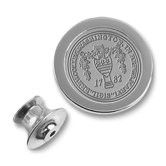 Men's Silver Washington College Shoremen Lapel Pin