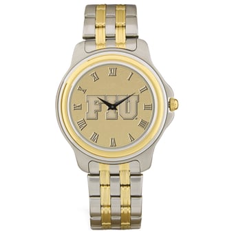 Gold/Silver FIU Panthers Two-Tone Medallion Wristwatch