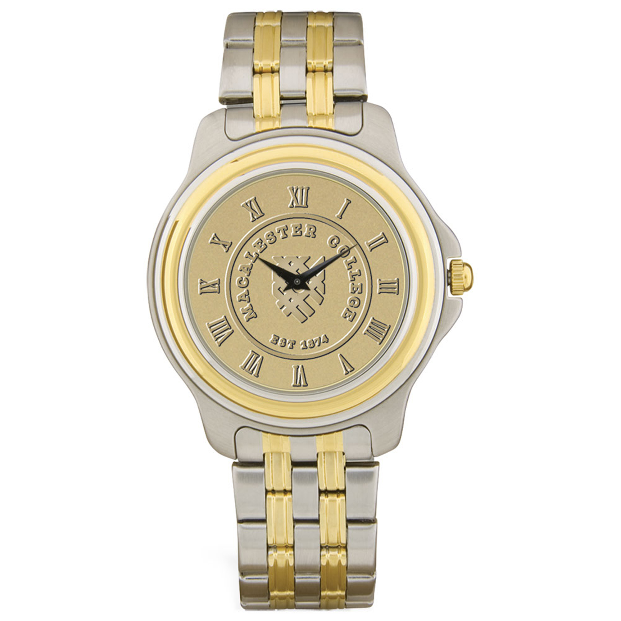 Gold/Silver Macalester Scots Two-Tone Medallion Wristwatch