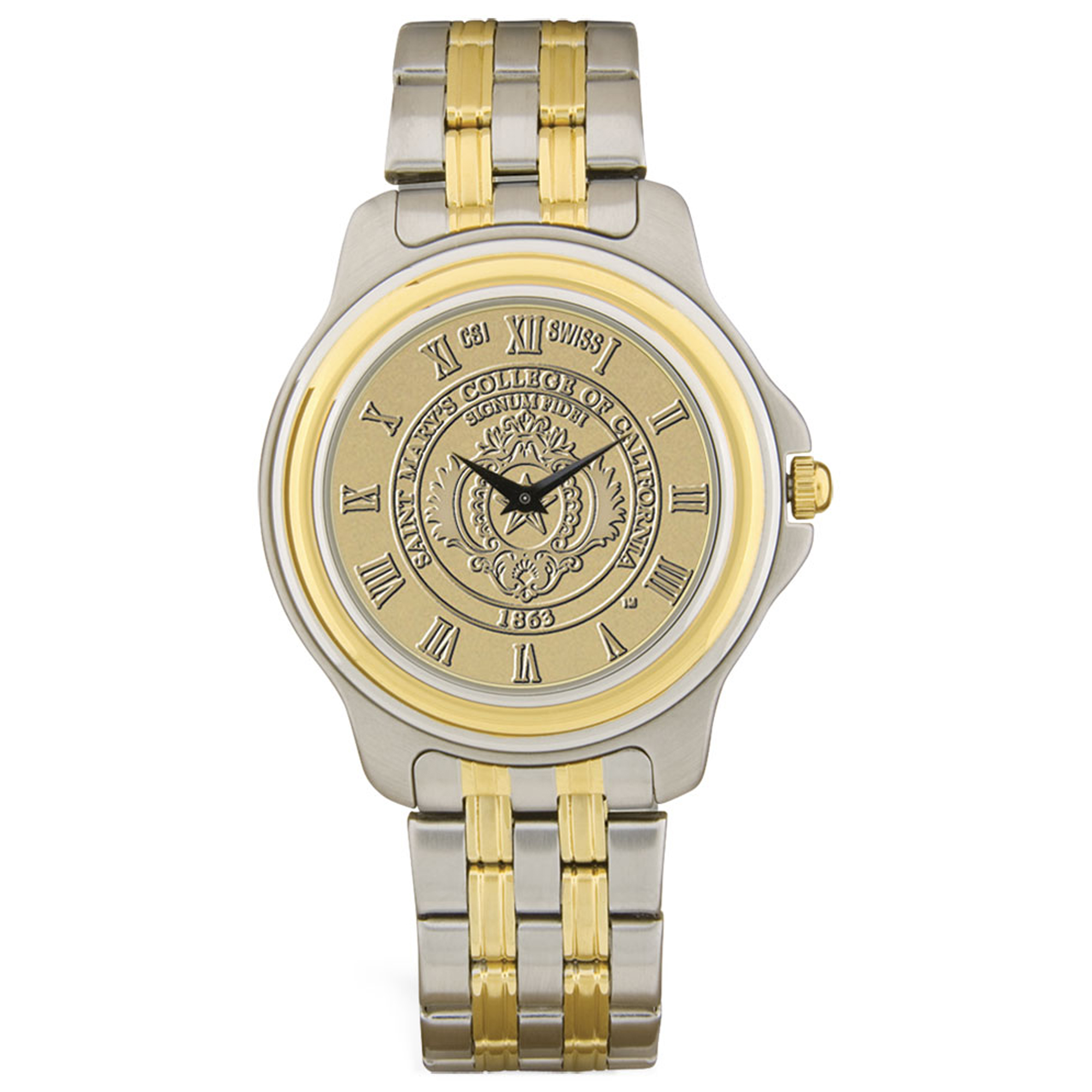 Gold/Silver Saint Mary's Gaels Two-Tone Medallion Wristwatch