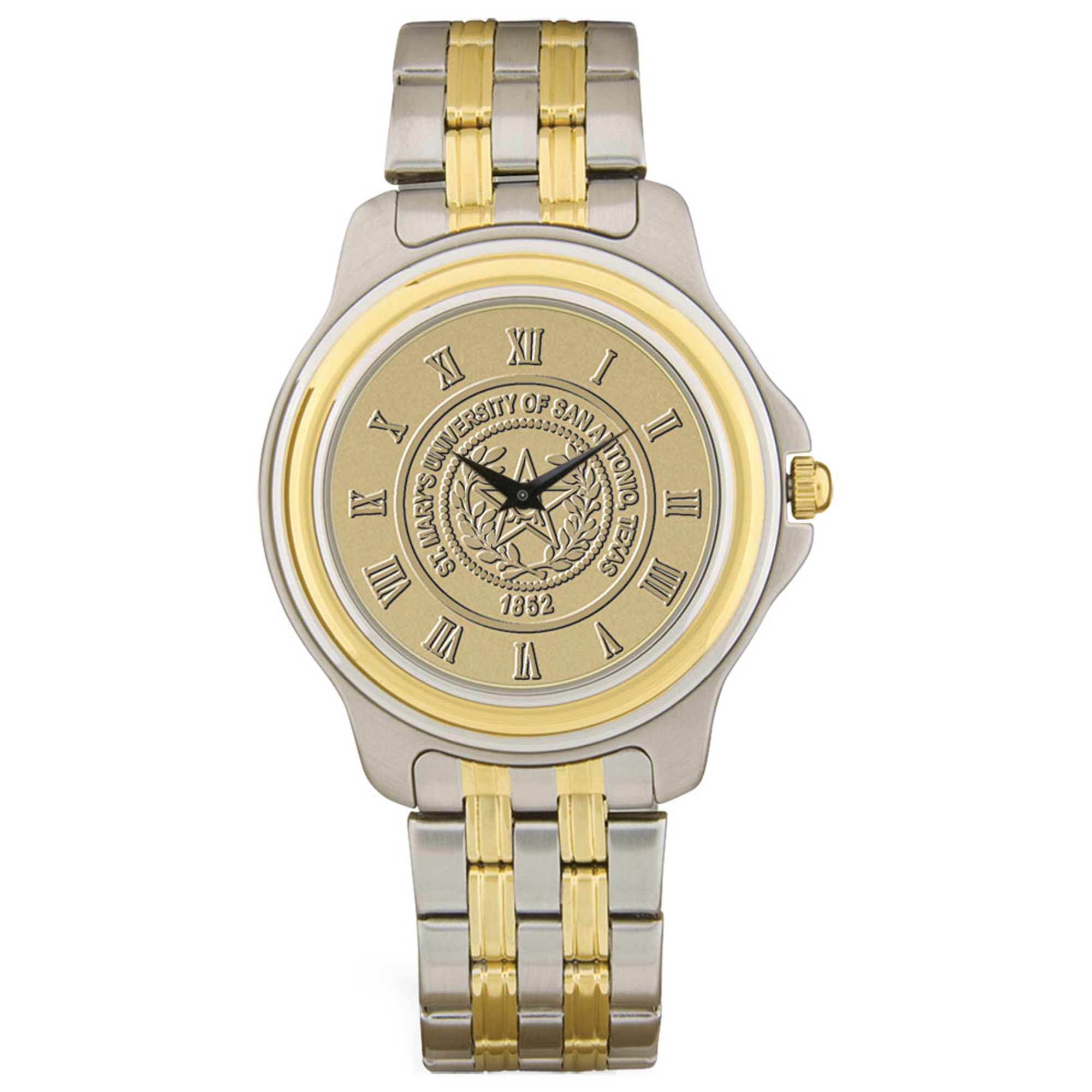 Gold/Silver St. Mary's University Rattlers Two-Tone Medallion Wristwatch