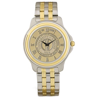Gold/Silver Albany Great Danes Two-Tone Medallion Wristwatch
