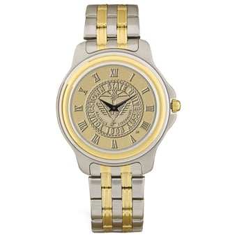 Gold/Silver Youngstown State Penguins Two-Tone Medallion Wristwatch