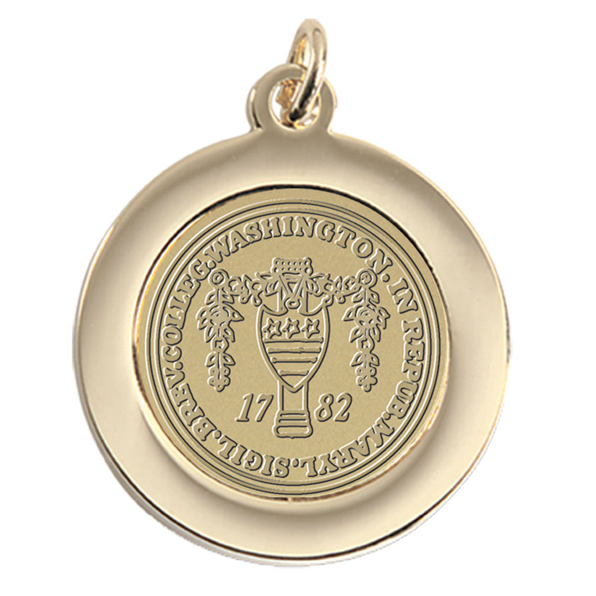 Women's Gold Washington College Shoremen Pendant