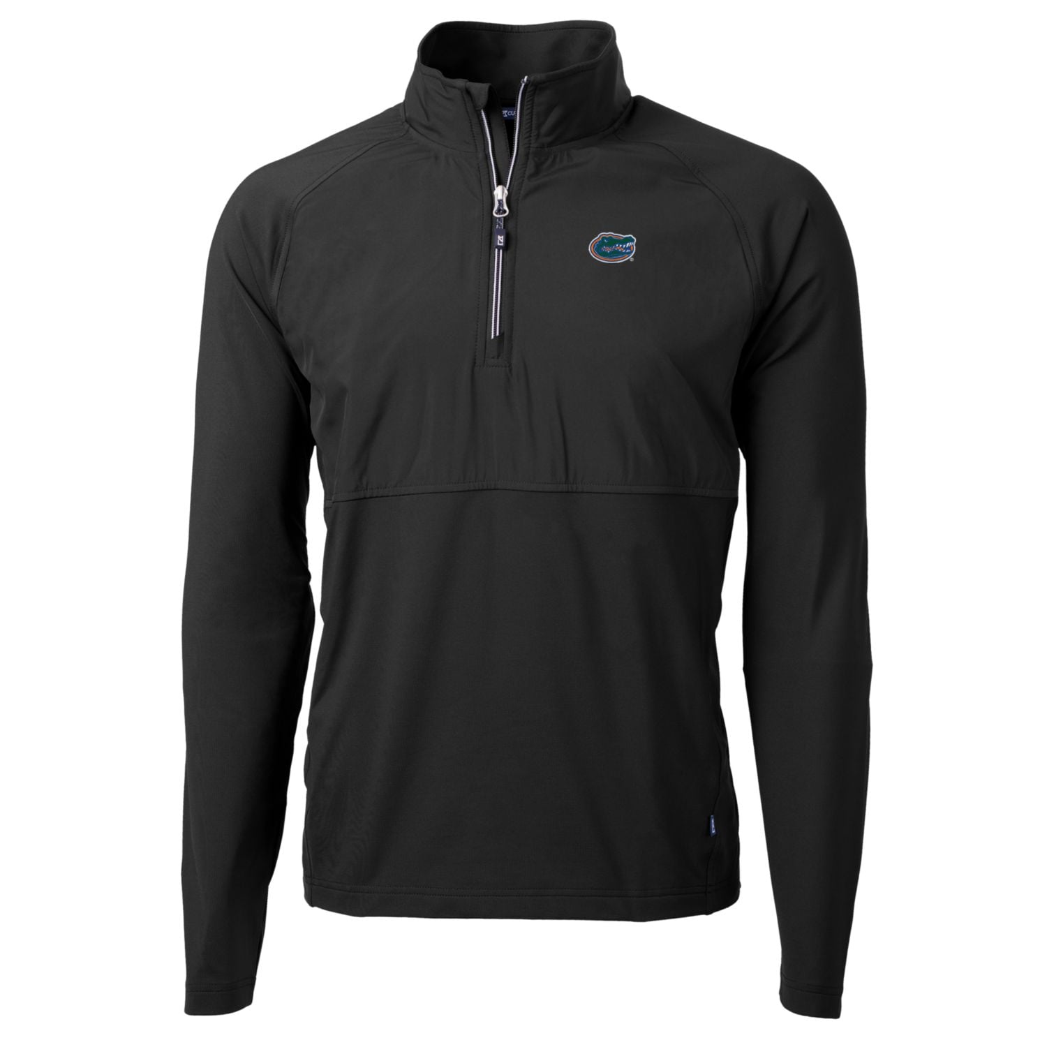 Men's Cutter & Buck Black Florida Gators Adapt Eco Knit Hybrid Recycled Quarter-Zip Pullover Top