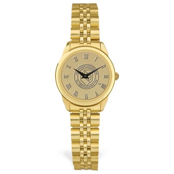 Women's Gold Clarkson Golden Knights Medallion Rolled Link Bracelet Wristwatch