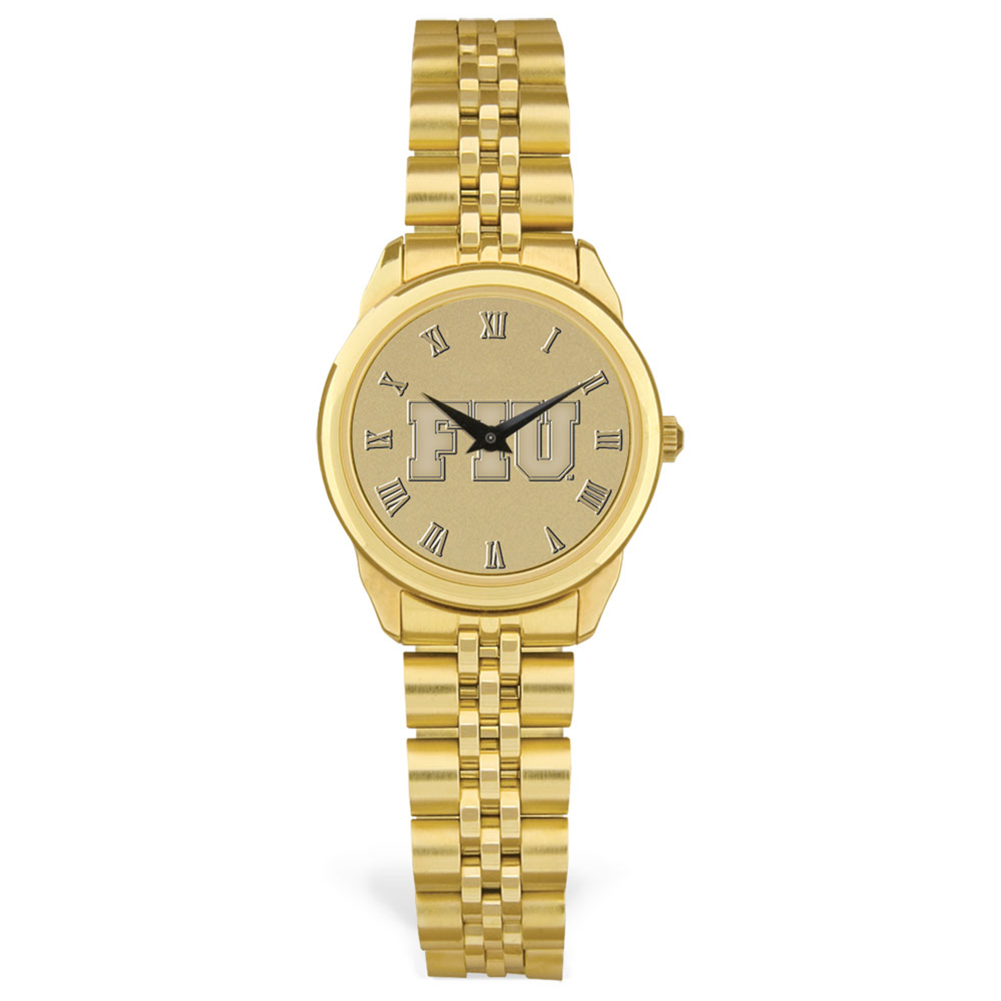 Women's Gold FIU Panthers Medallion Rolled Link Bracelet Wristwatch