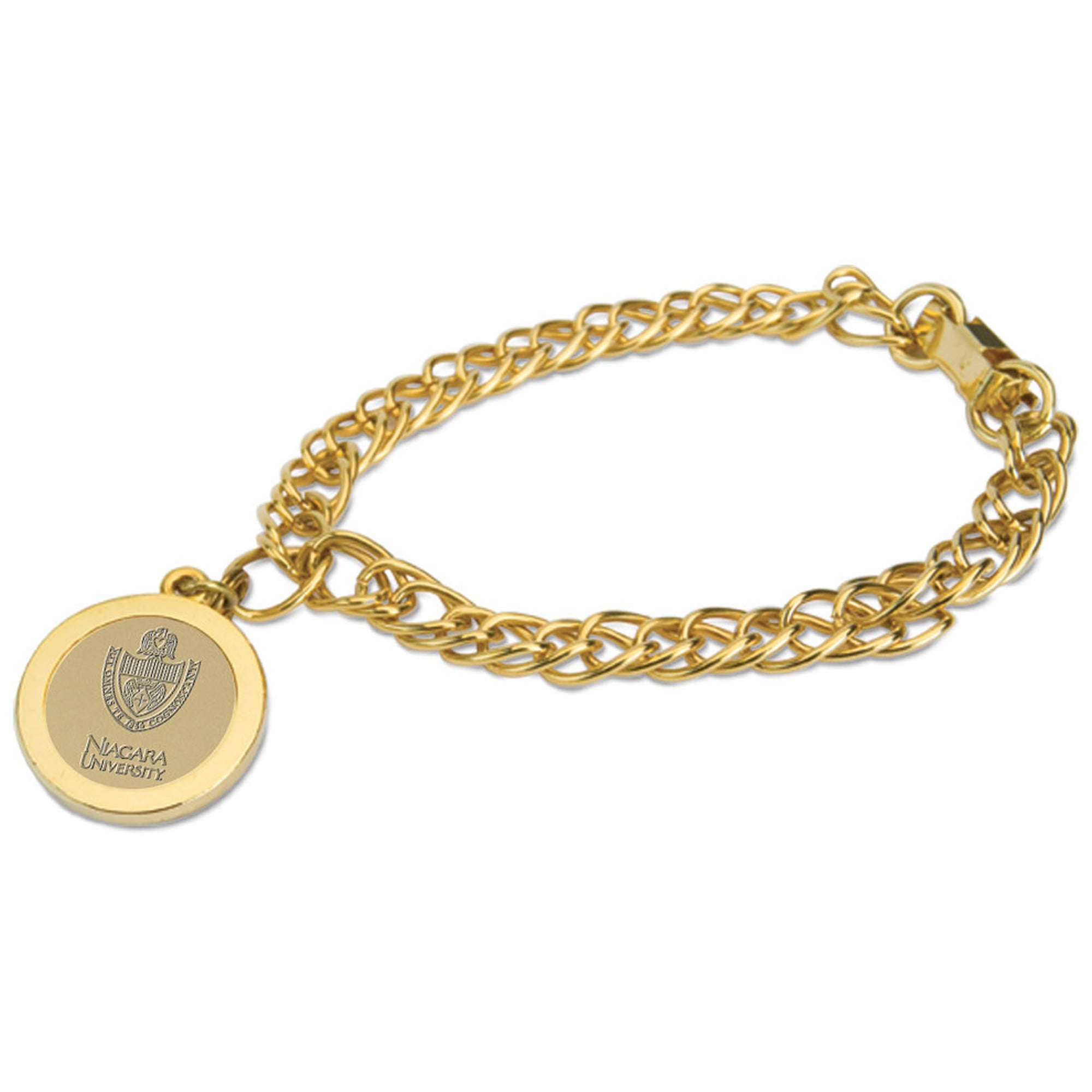 Women's Gold Niagara University Purple Eagles Charm Bracelet