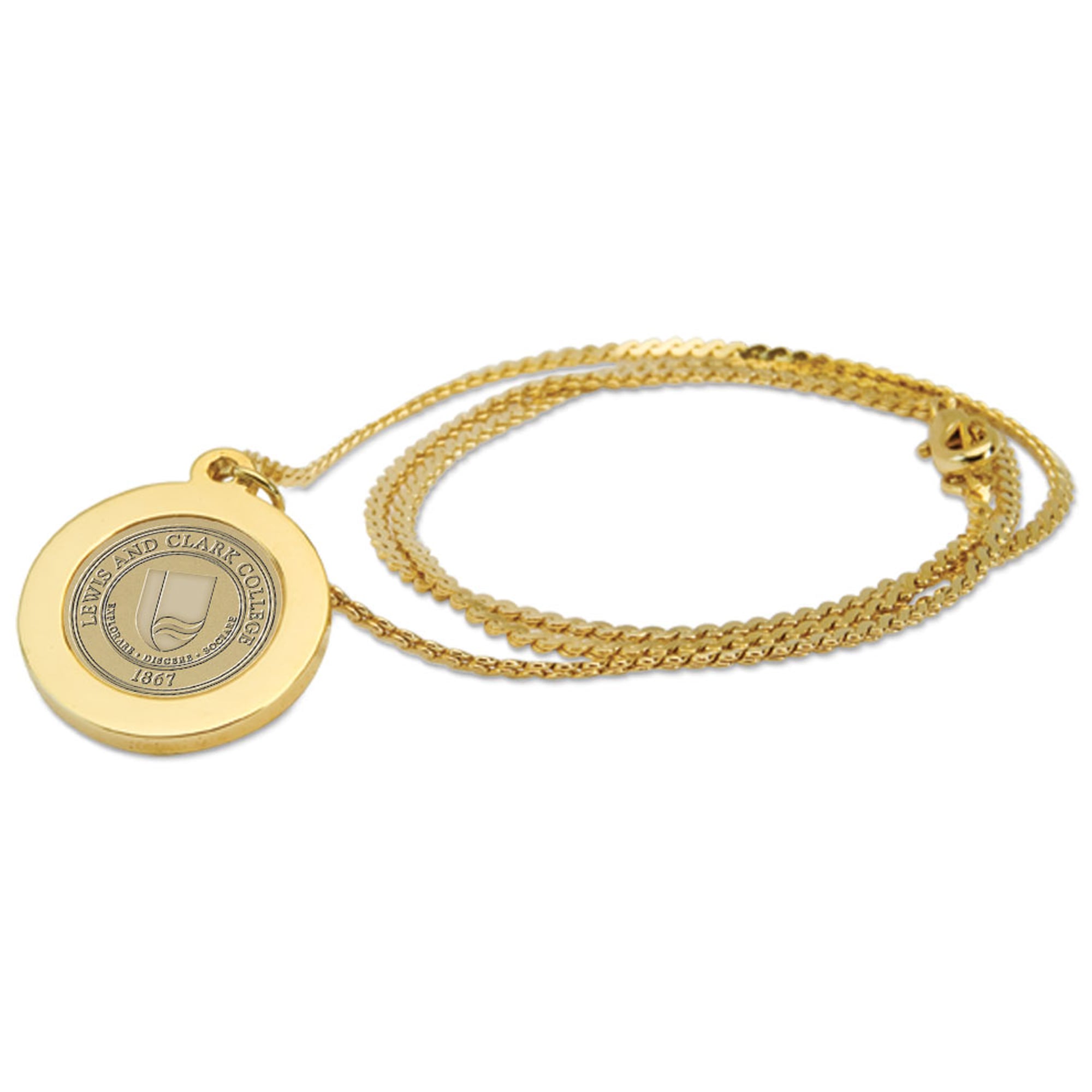 Women's Gold Lewis & Clark College Pioneers Pendant Necklace