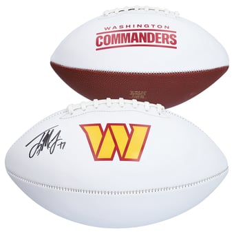 Terry McLaurin Washington Commanders Autographed White Panel Football