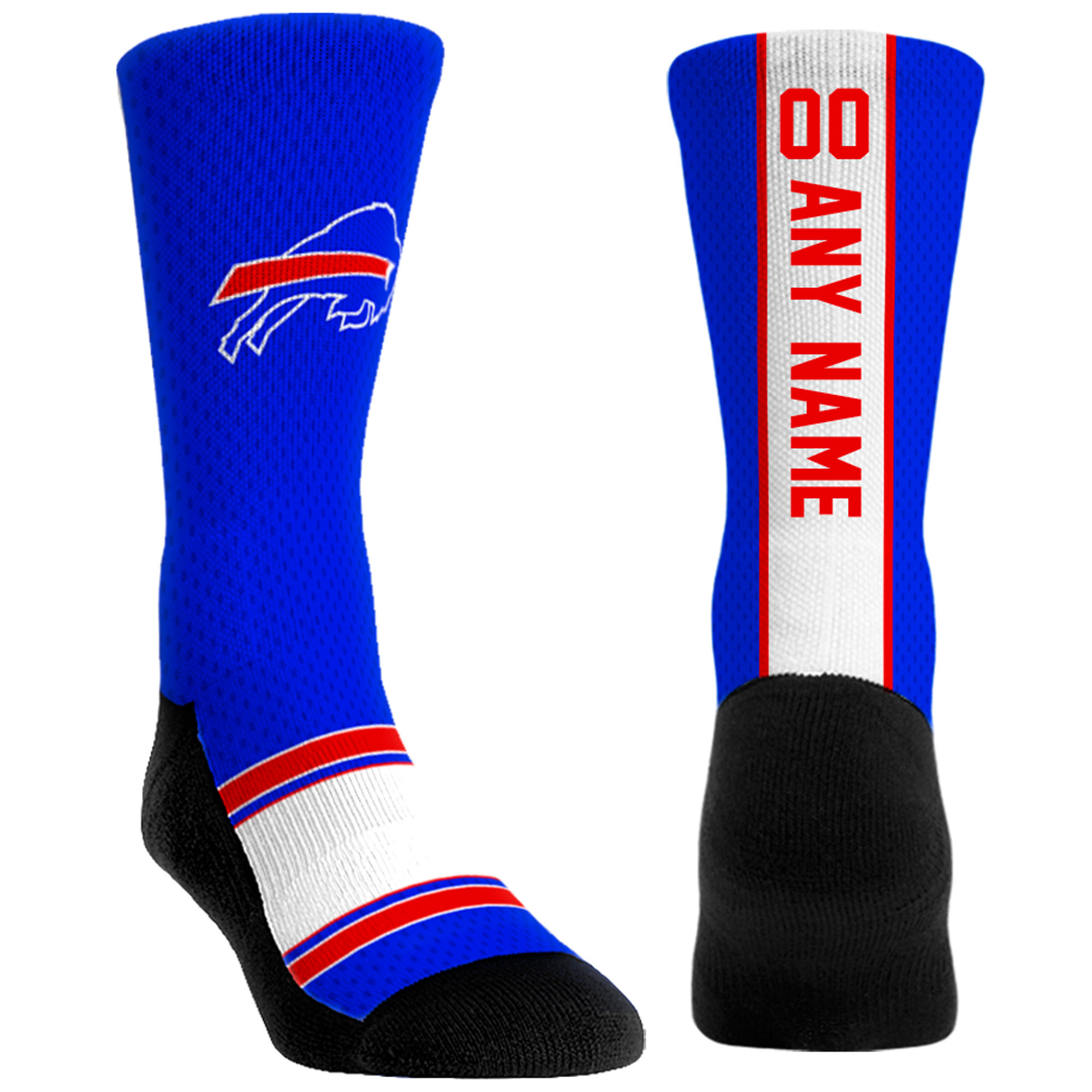 Unisex Rock Em Blue Buffalo Bills Custom Jersey Crew Socks