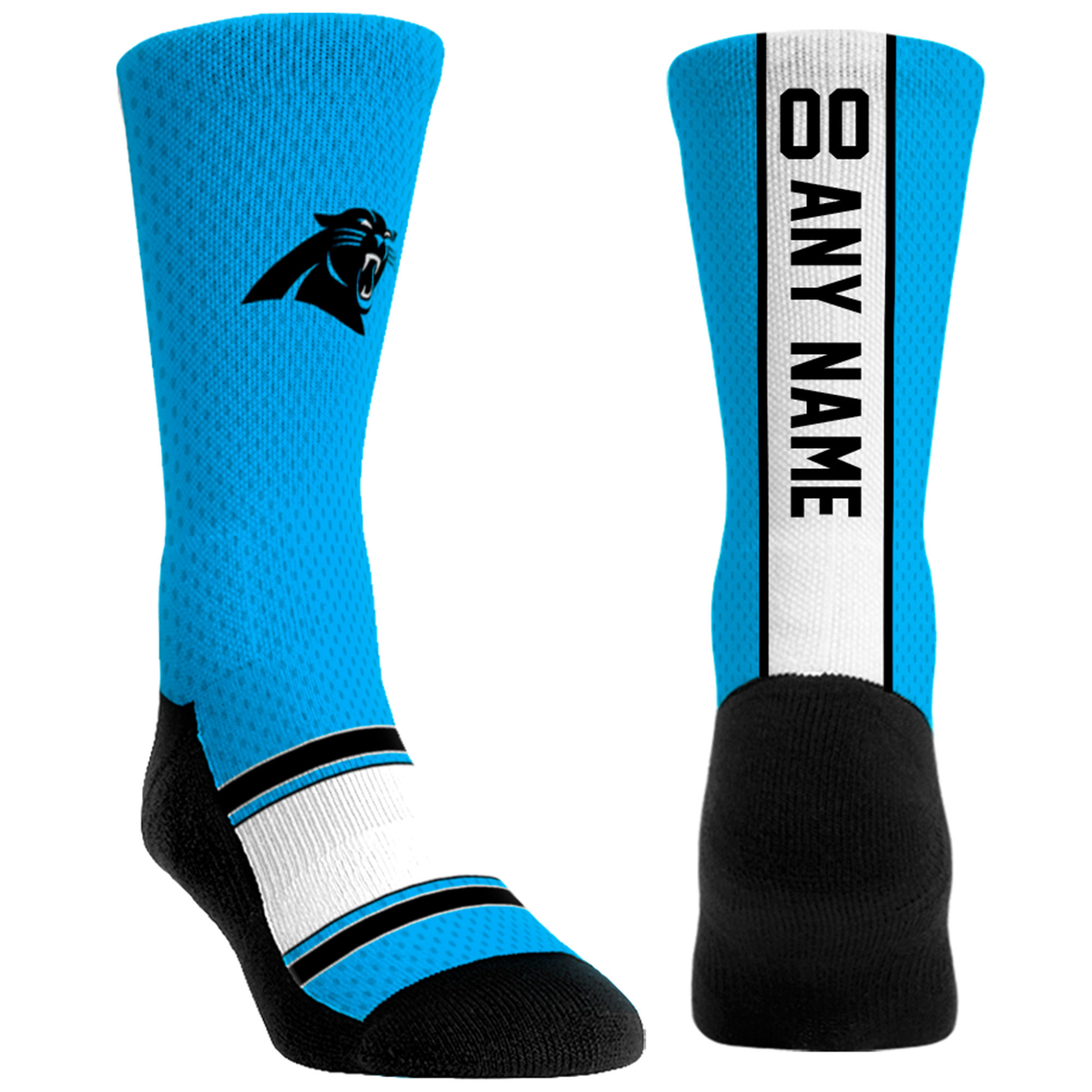 Unisex Rock Em Blue Carolina Panthers Custom Jersey Crew Socks