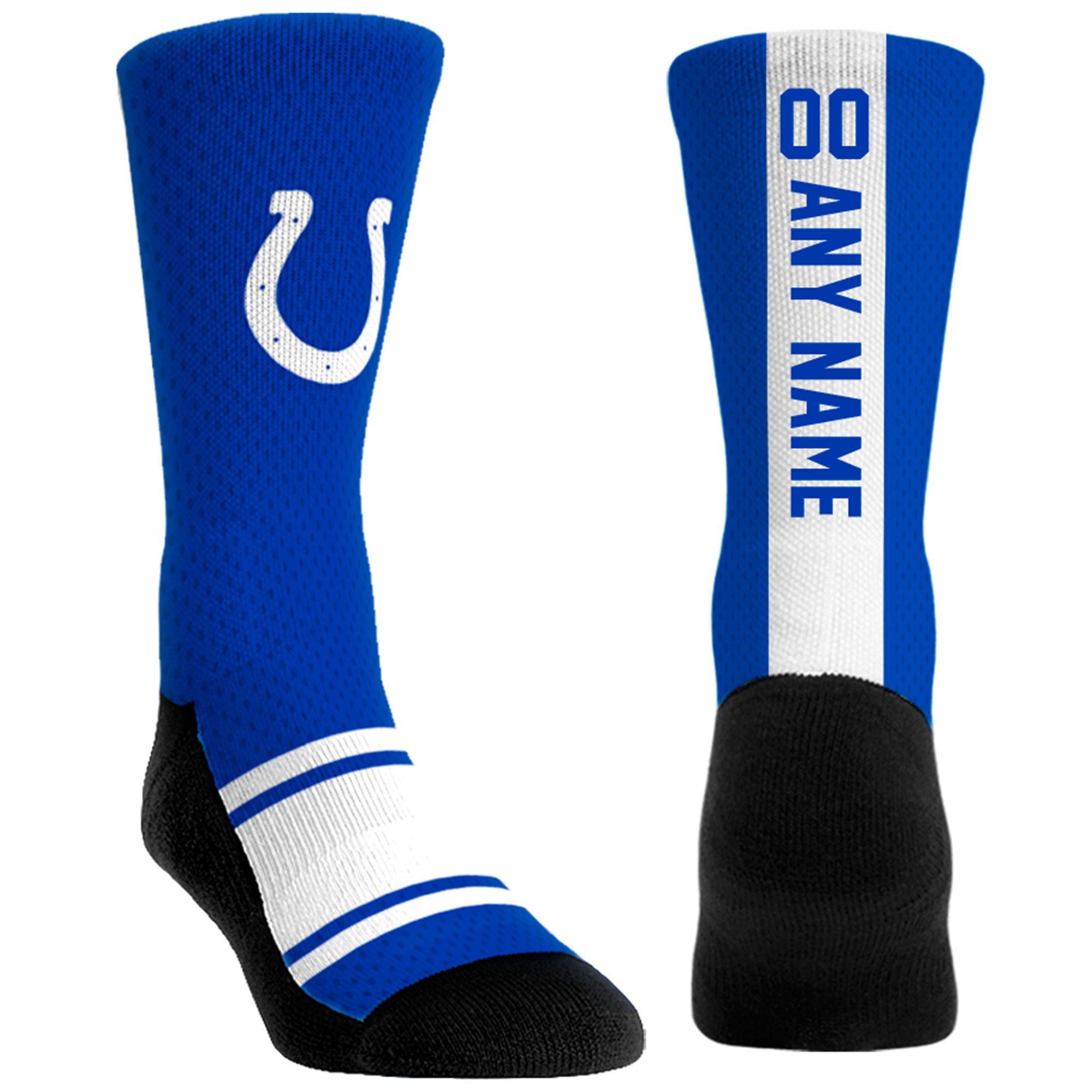 Unisex Rock Em Blue Indianapolis Colts Custom Jersey Crew Socks