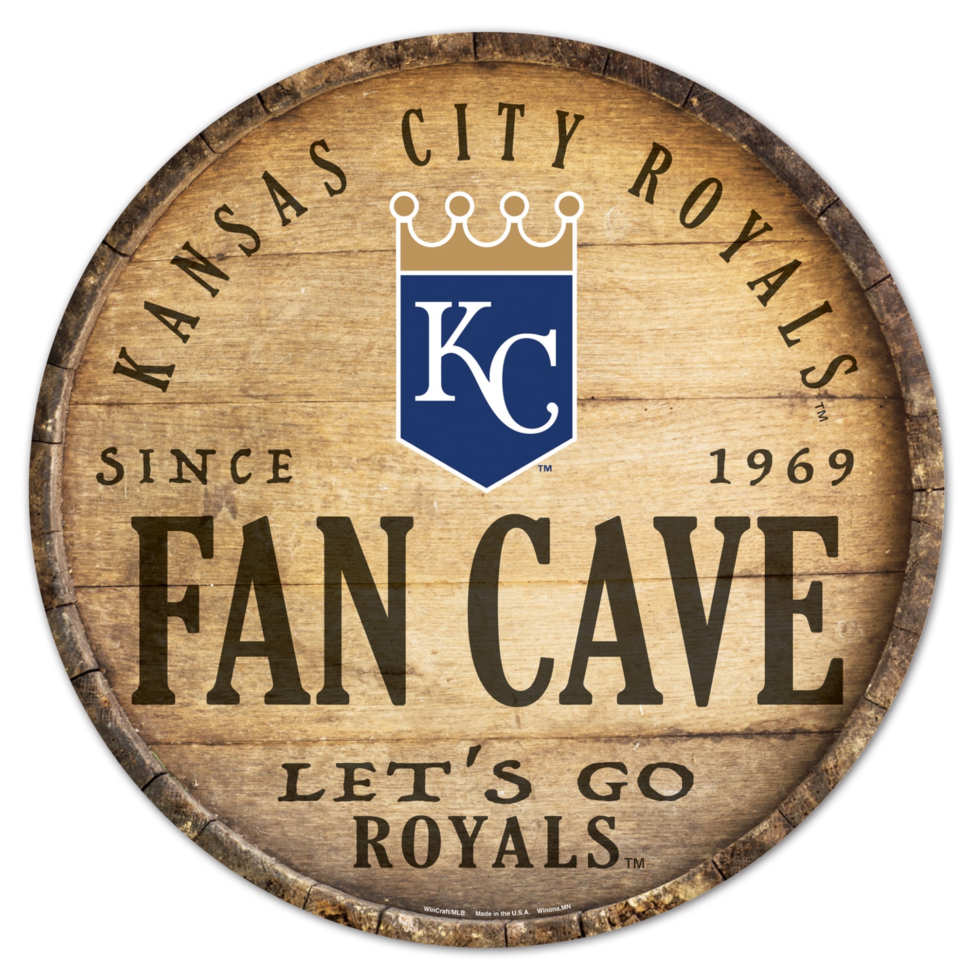 WinCraft Kansas City Royals 14'' Circular Wood Sign