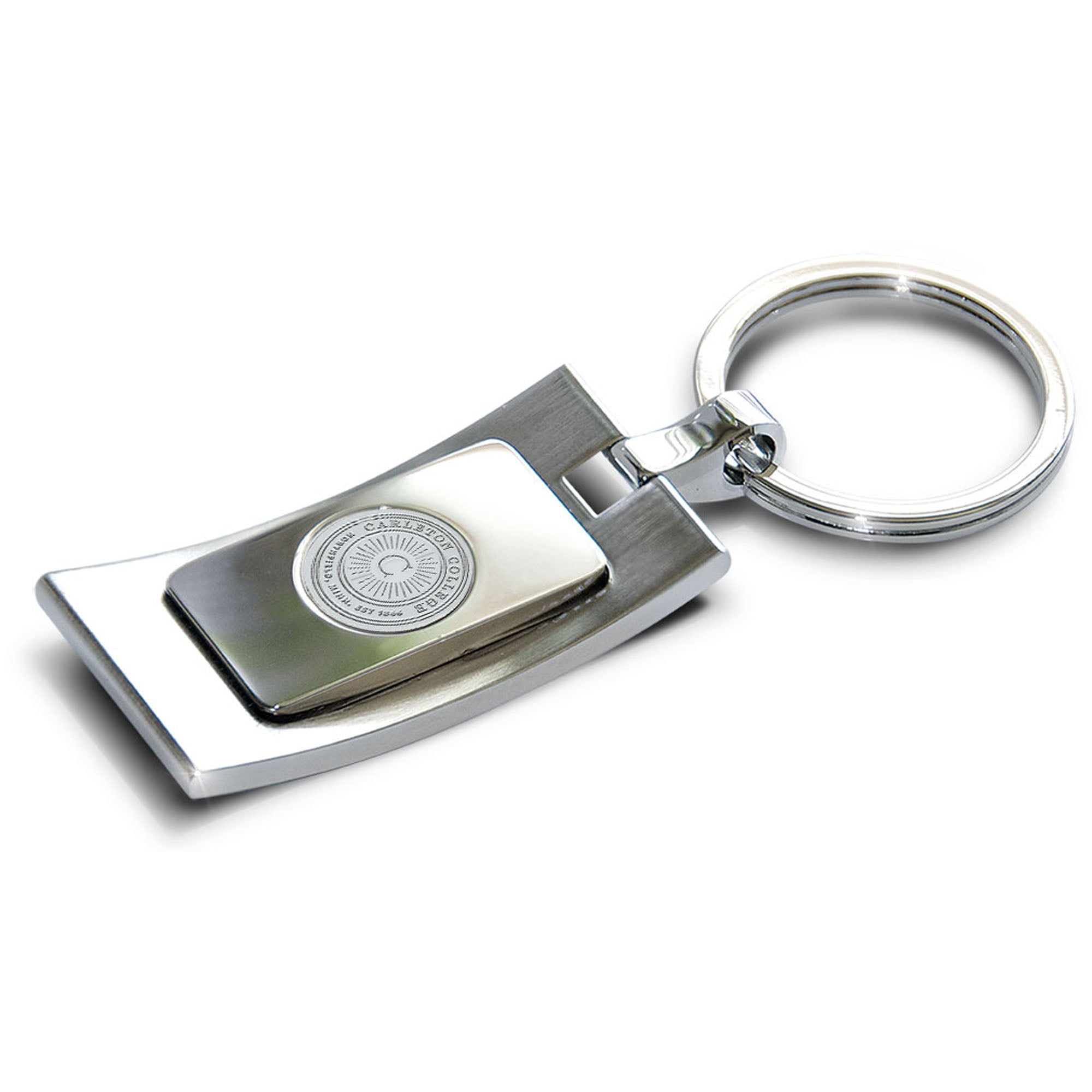 Silver Carleton Knights Curve Key Ring
