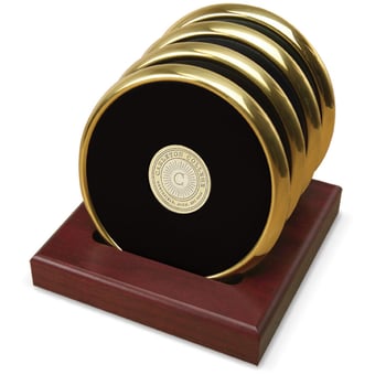 Gold Carleton Knights 4-Piece Coaster Set