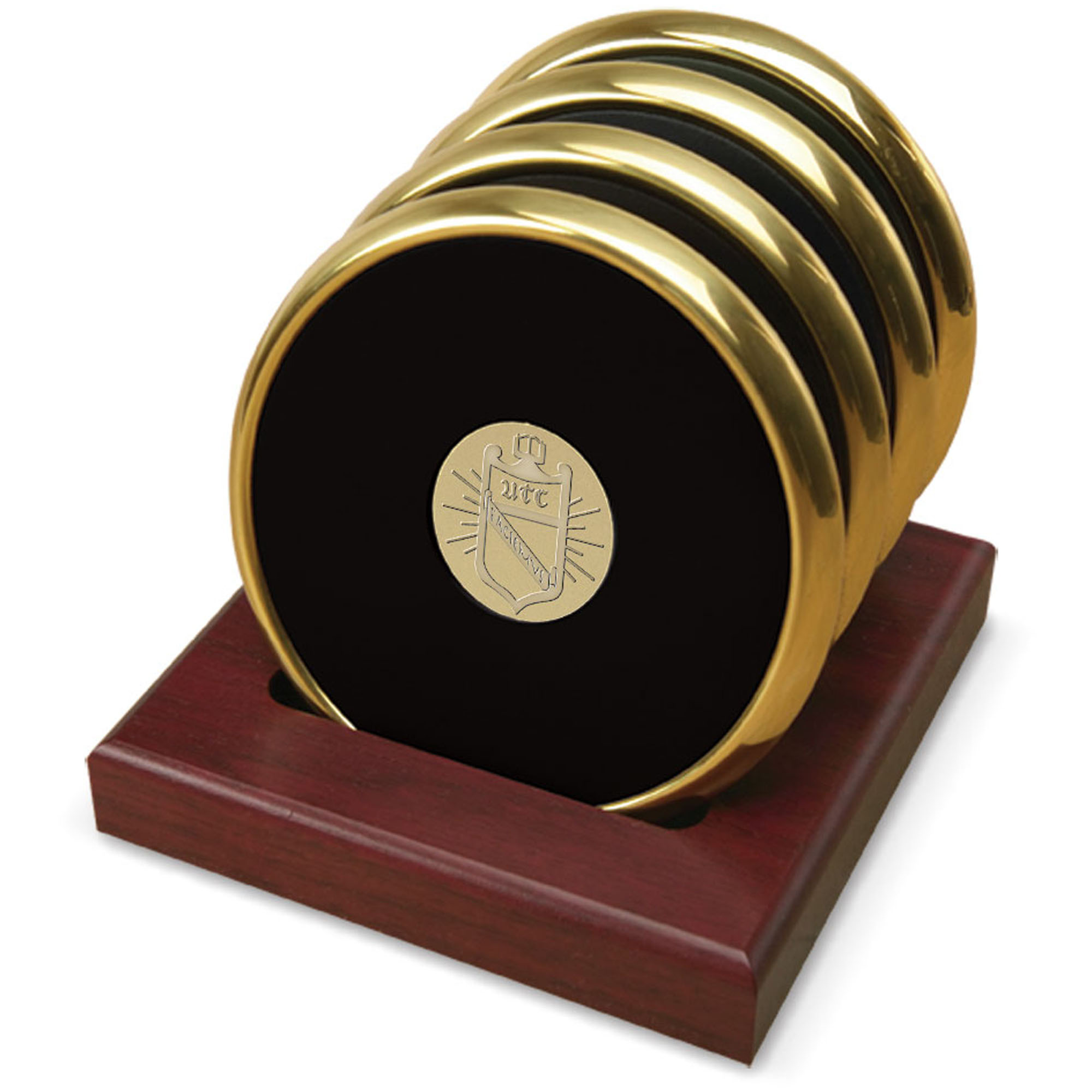 Gold Tennessee Chattanooga Mocs -Piece Coaster Set