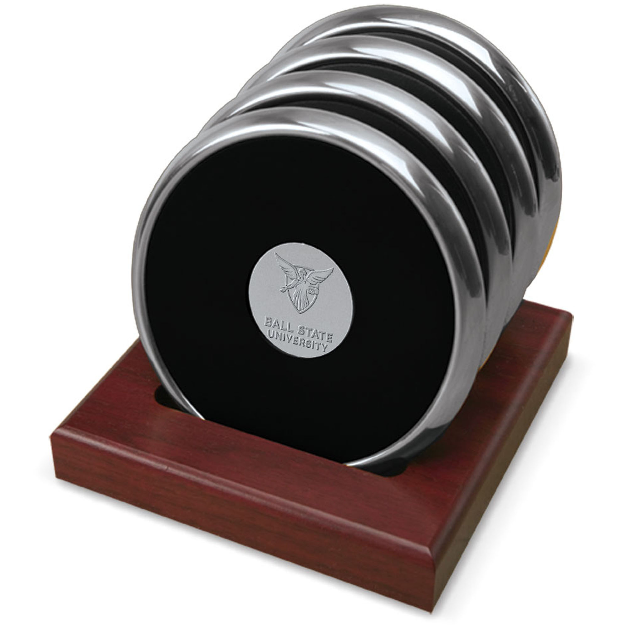 Silver Ball State Cardinals 4-Piece Coaster Set
