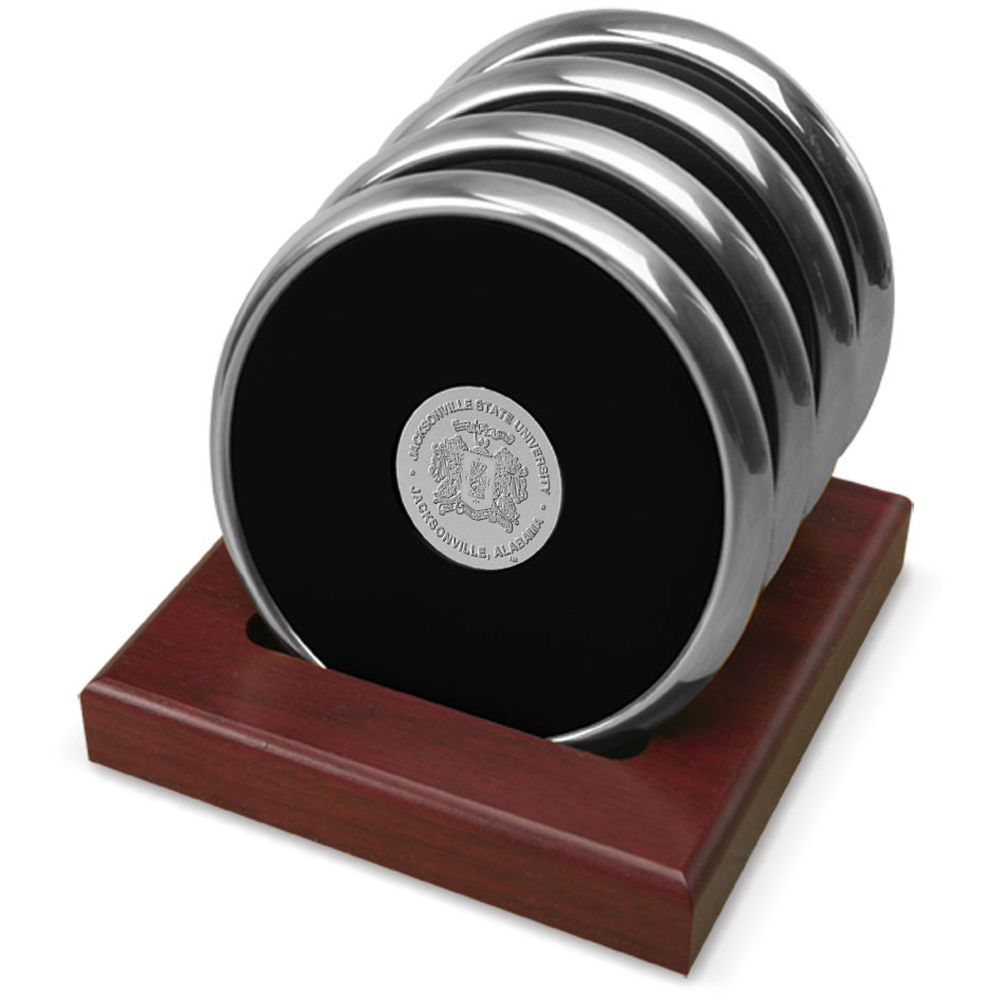 Silver Jacksonville State Gamecocks 4-Piece Coaster Set