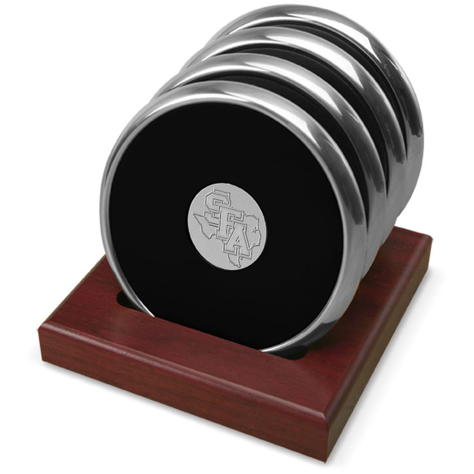 Silver Stephen F Austin Lumberjacks 4-Piece Coaster Set