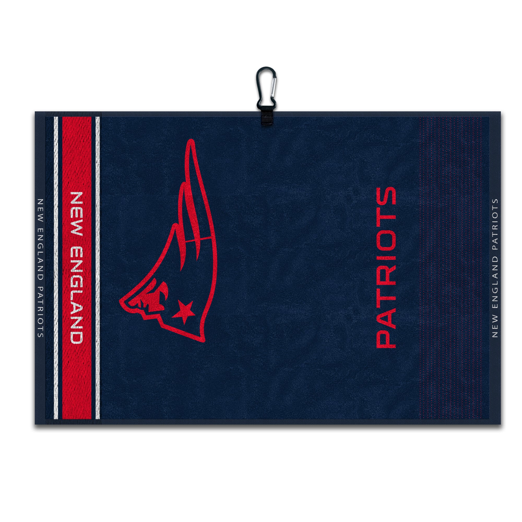 WinCraft New England Patriots 16″ x 24″ Jacquard Hand Towel with Carabiner