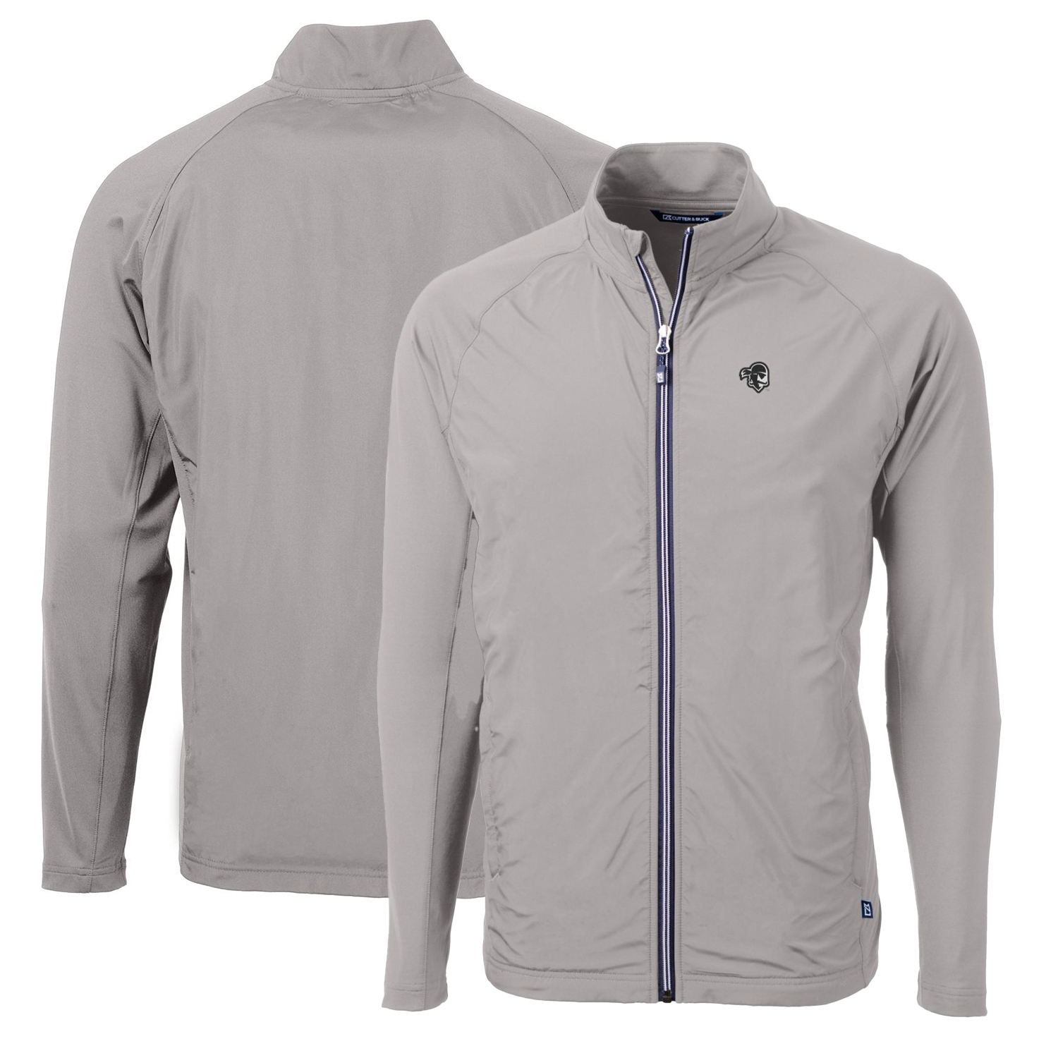 Men's Cutter & Buck Gray Seton Hall Pirates Big & Tall Adapt Eco Knit Hybrid Recycled Full-Zip Jacket