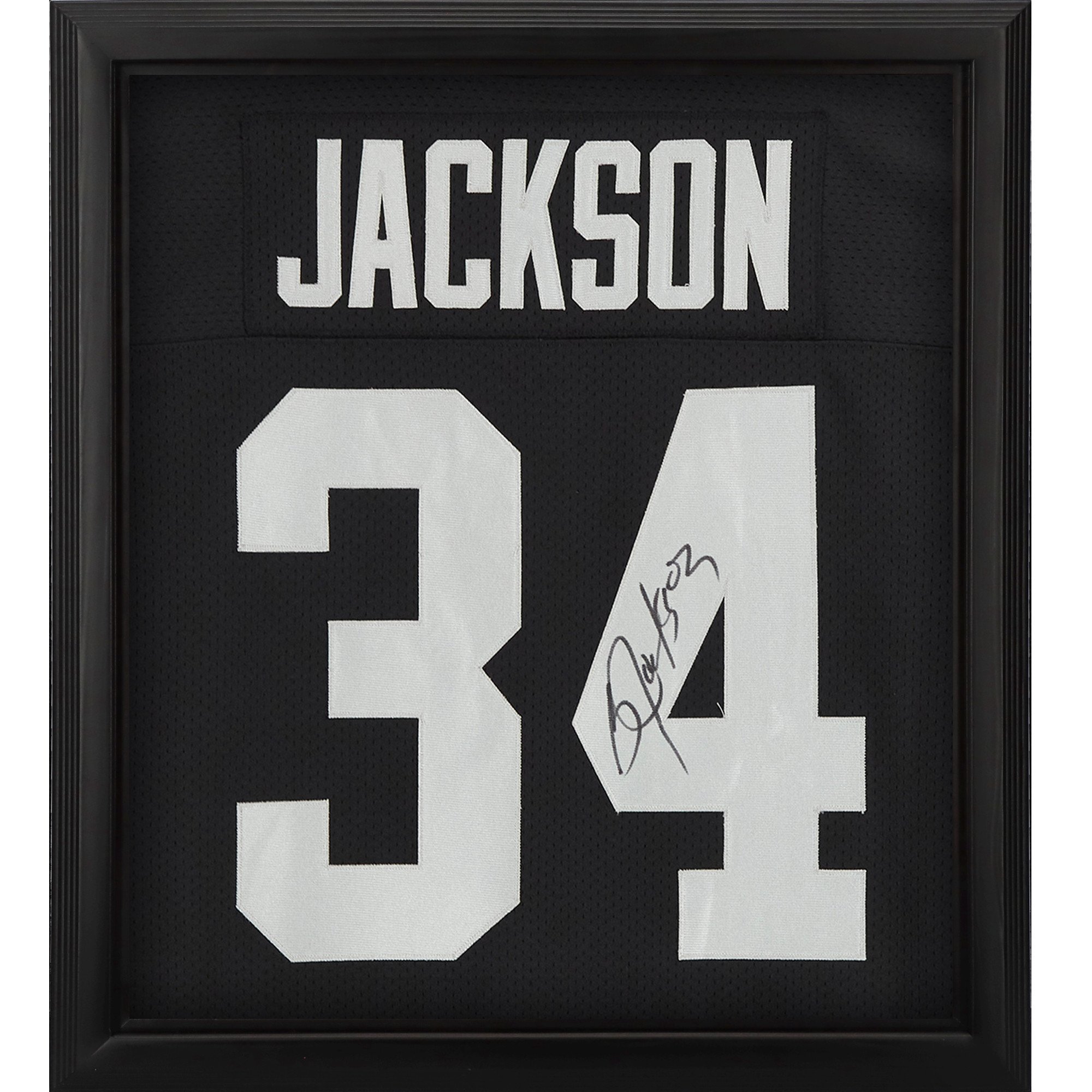 Bo Jackson Los Angeles Raiders Autographed Framed Mitchell & Ness Black Authentic Jersey Shadowbox