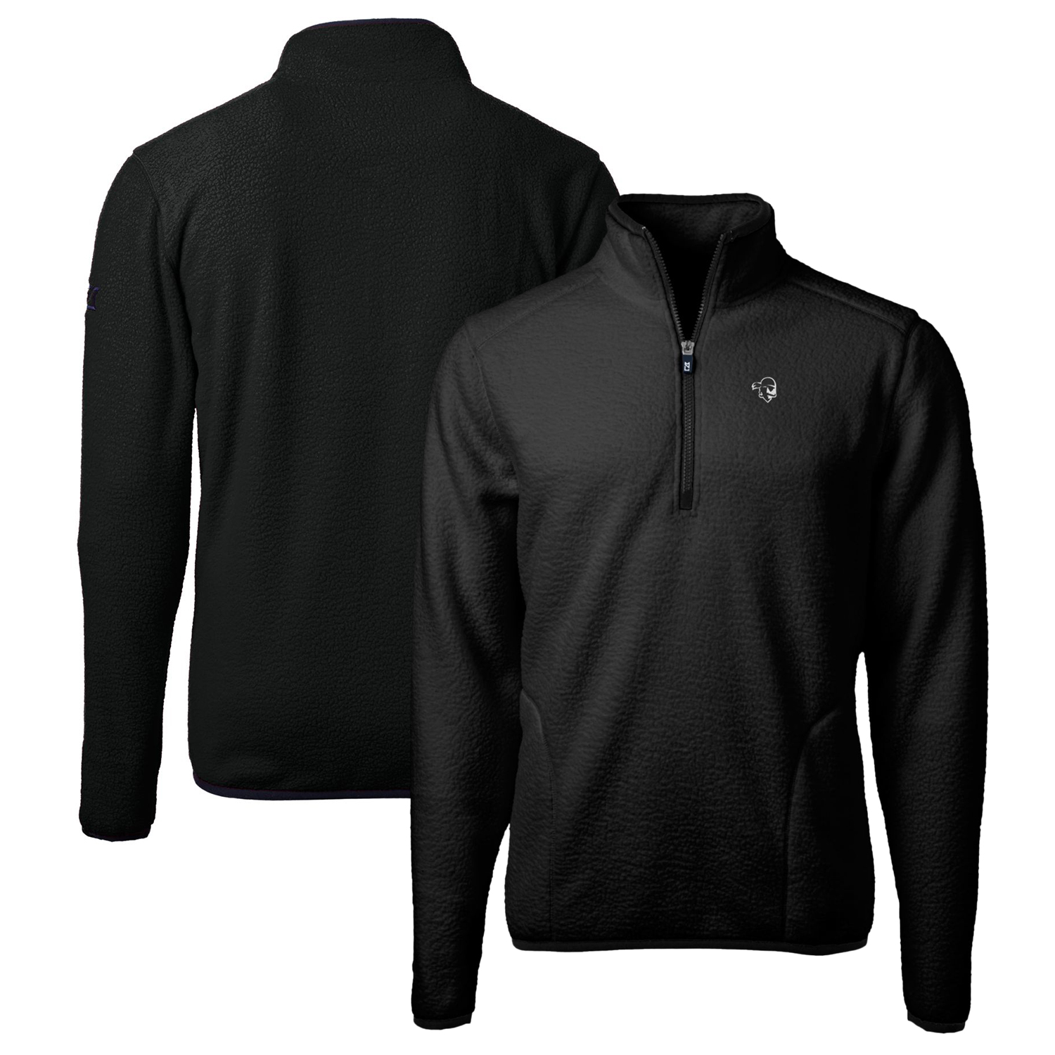 Men's Cutter & Buck Black Seton Hall Pirates Big & Tall Cascade Eco Sherpa Fleece Quarter-Zip Jacket
