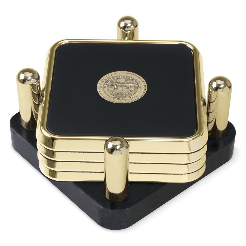 McDaniel Green Terror Gold 4-Piece Square Coaster Set