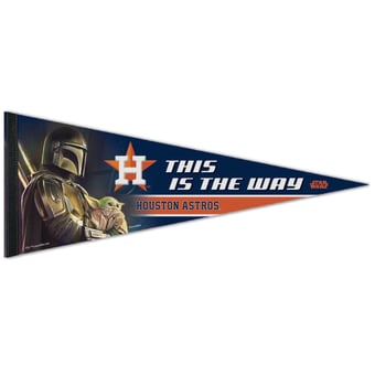 "WinCraft Houston Astros 12"" x 30"" Premium Quality Star Wars the Mandalorian Pennant"