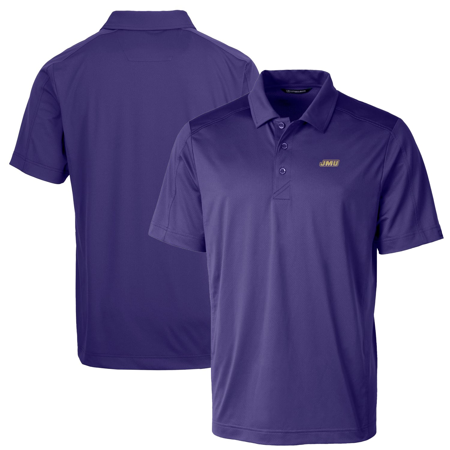 Men's Cutter & Buck Purple James Madison Dukes Big & Tall Prospect Textured Stretch Polo