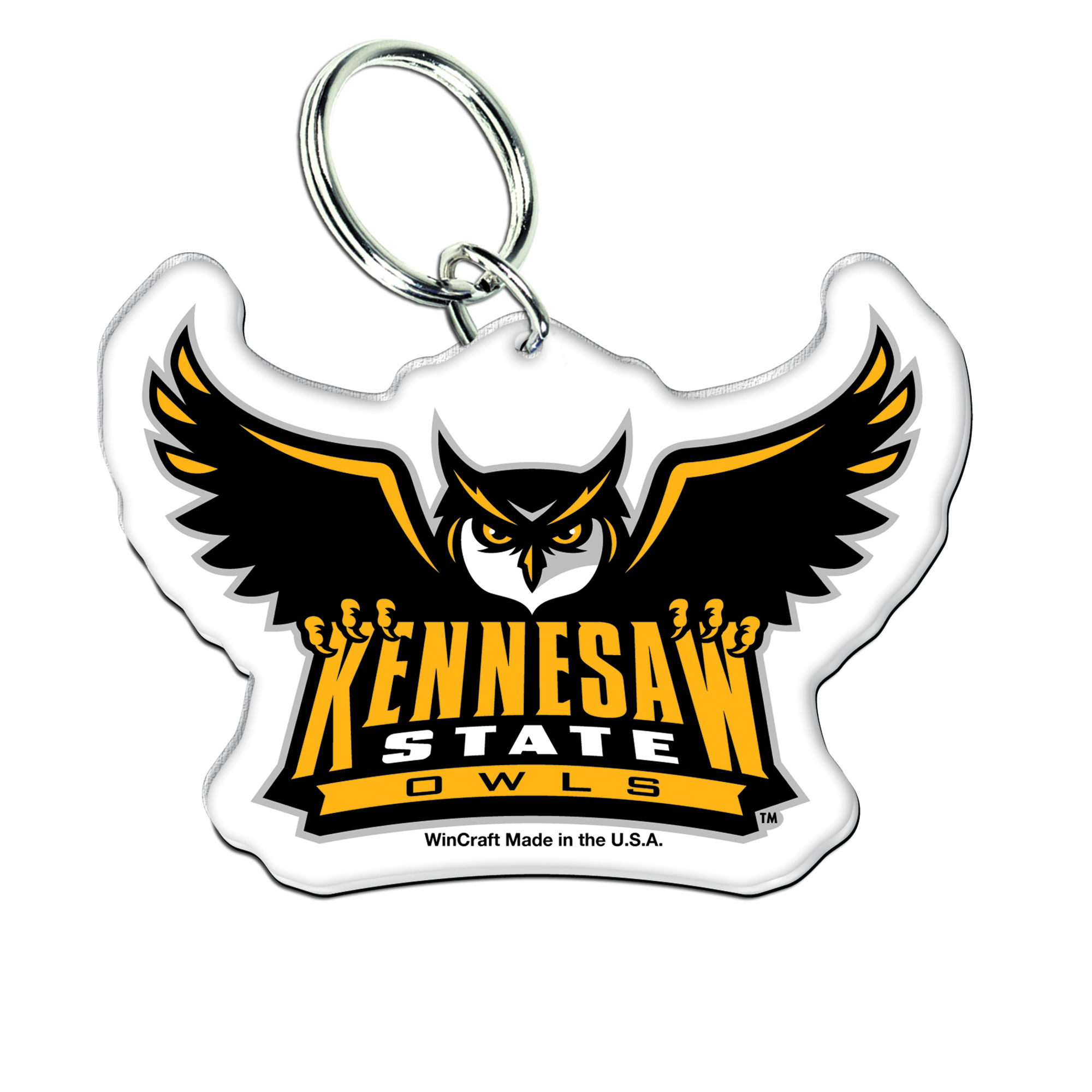 WinCraft Kennesaw State Owls Premium Acrylic Team Key Ring WinCraft Kennesaw State Owls Premium Acrylic Team Key Ring