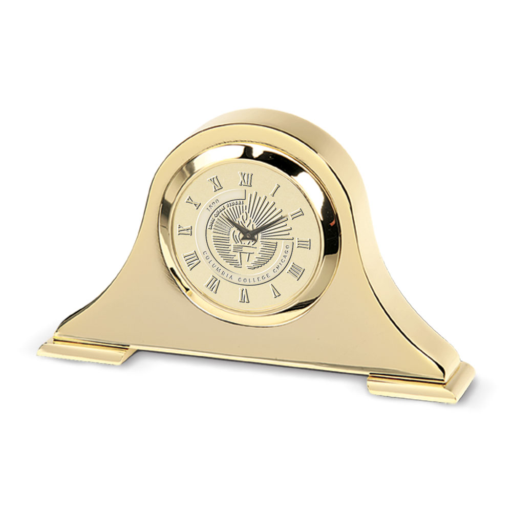 Columbia Renegades Gold Napoleon Desk Clock