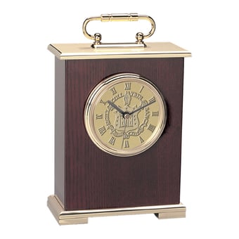 Gold Trinity Bantams Carriage Clock