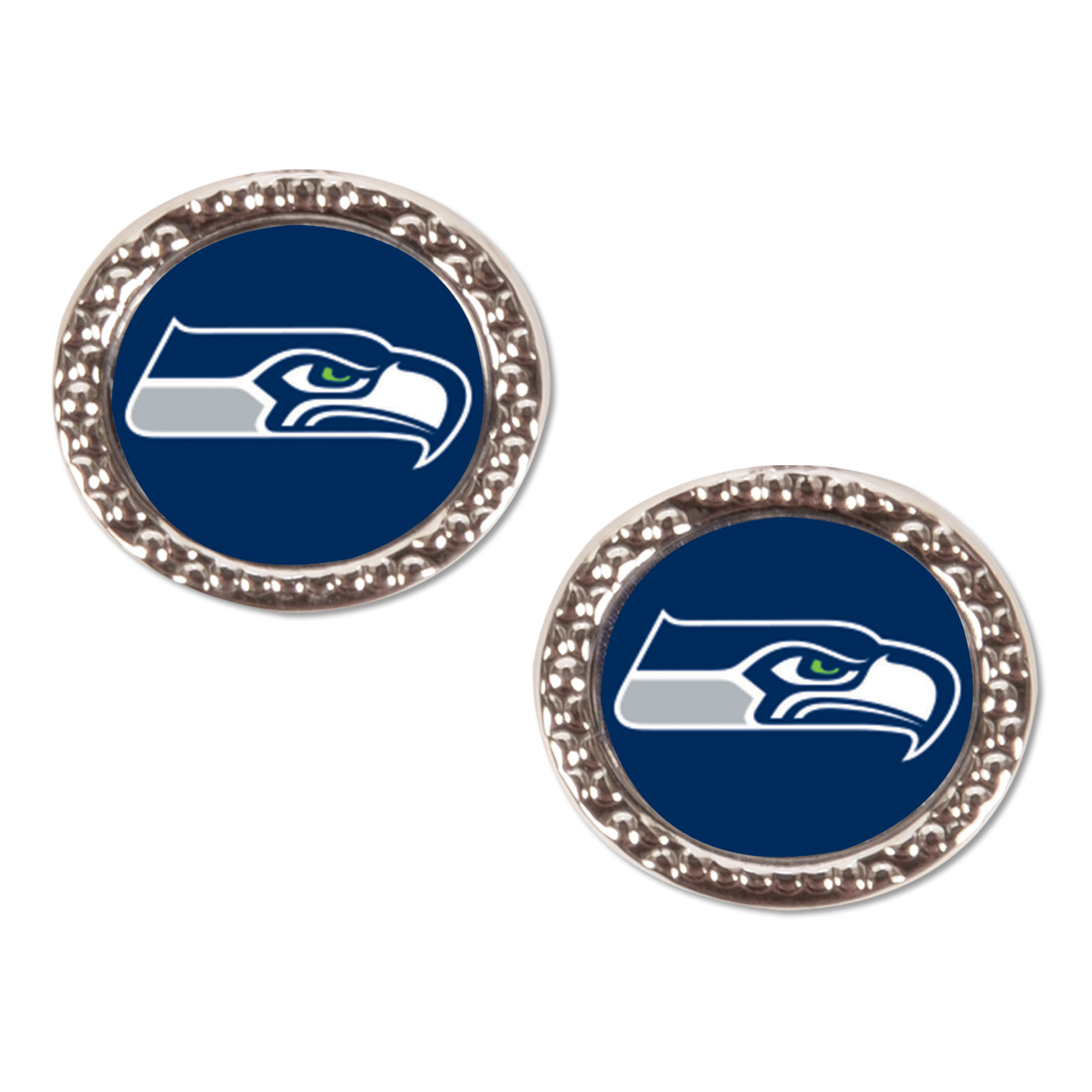 WinCraft Seattle Seahawks Round Team Post Earring