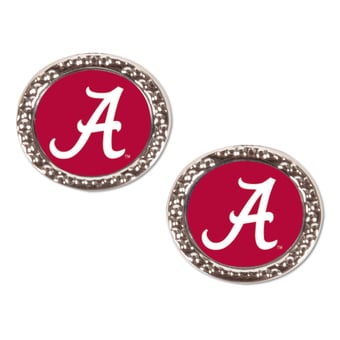 WinCraft Alabama Crimson Tide Round Team Post Earring