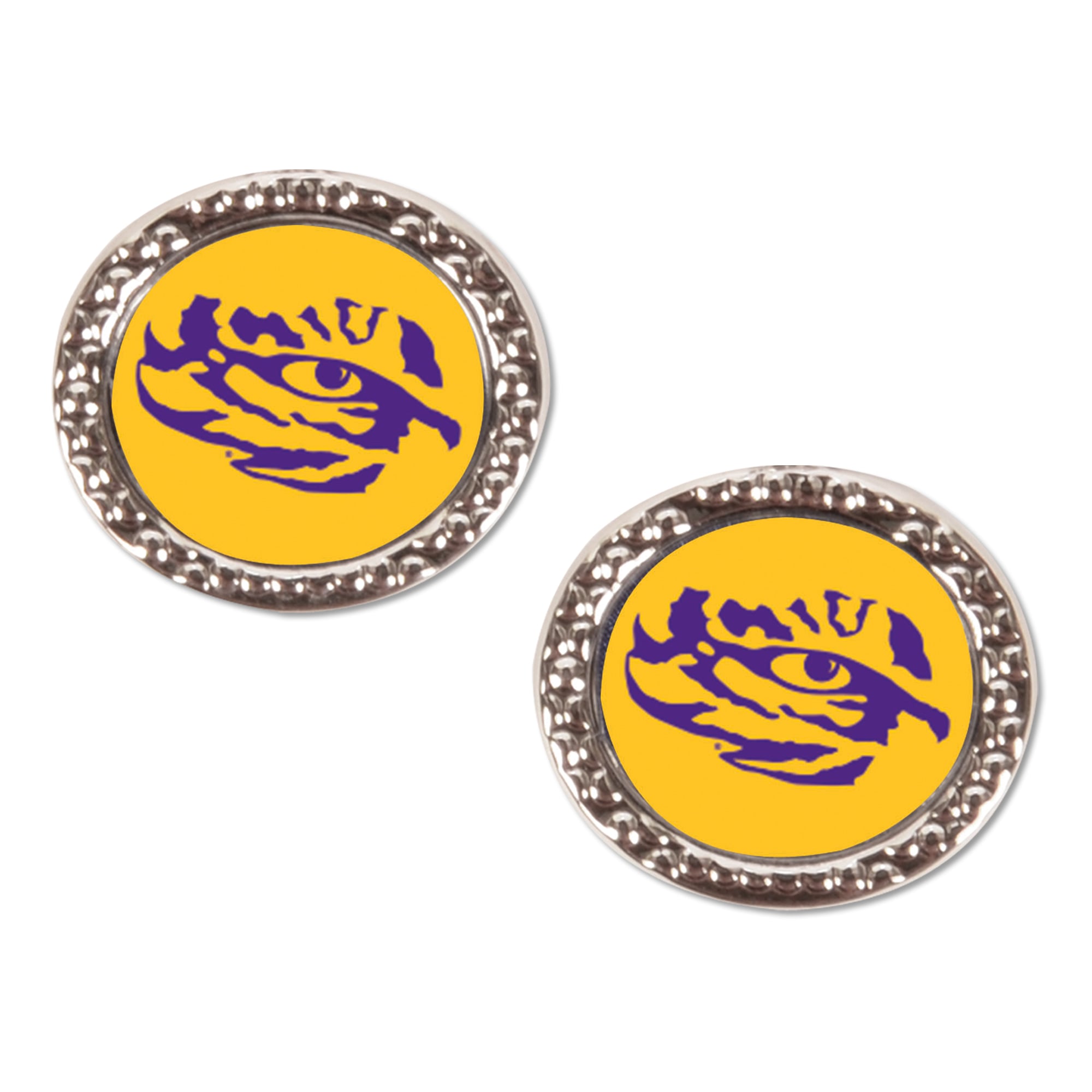 WinCraft LSU Tigers Round Team Post Earring