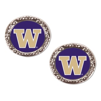 WinCraft Washington Huskies Round Team Post Earring