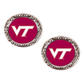 WinCraft Virginia Tech Hokies Round Team Post Earring