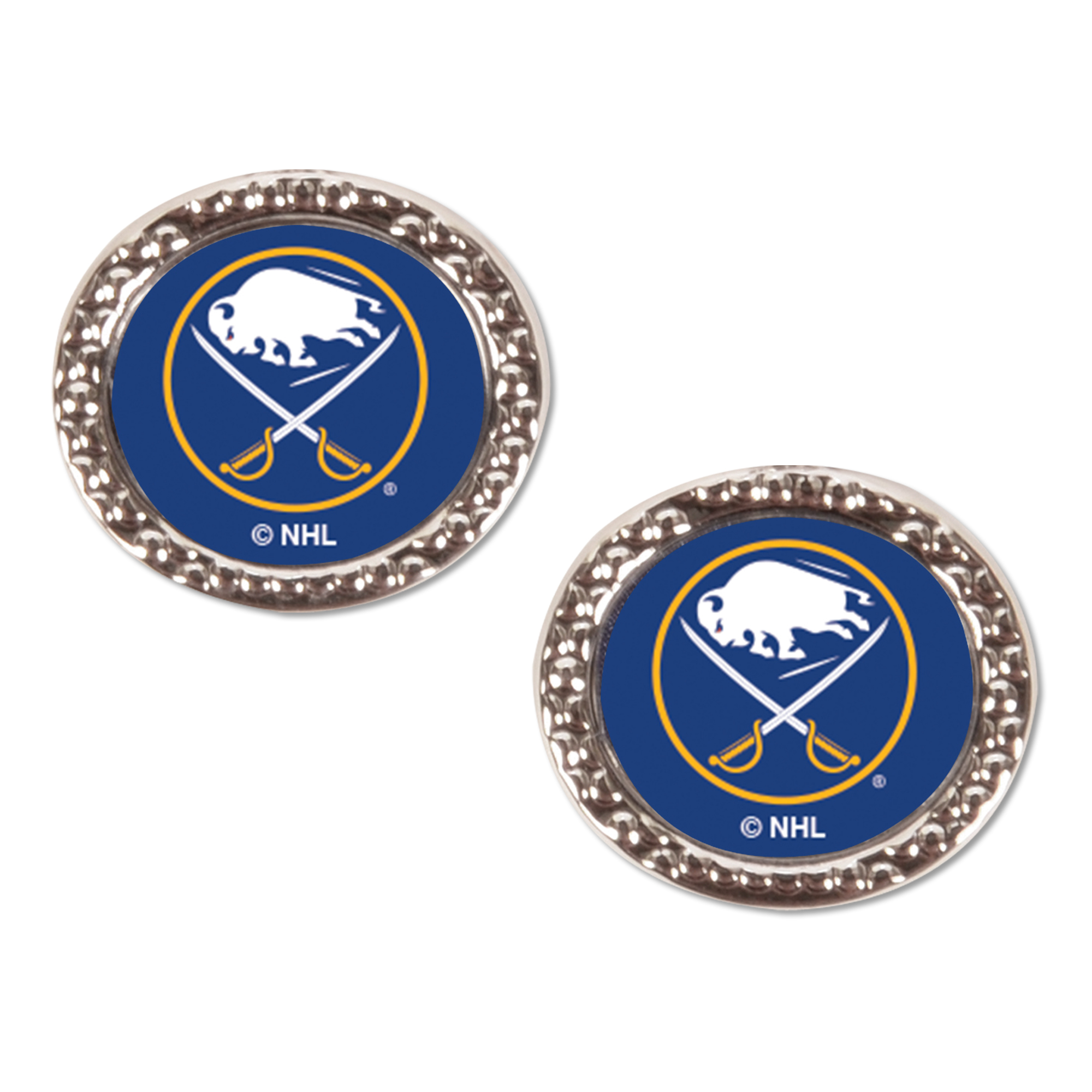 WinCraft Buffalo Sabres Round Team Post Earring WinCraft Buffalo Sabres Round Team Post Earring