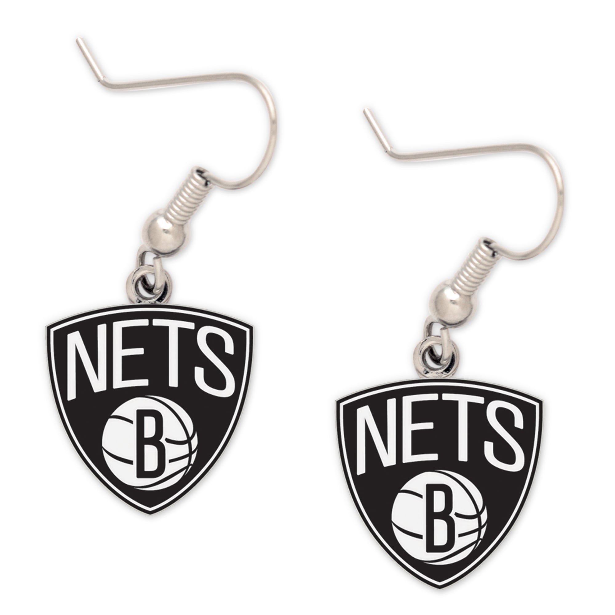WinCraft Brooklyn Nets Logo Dangle Earrings