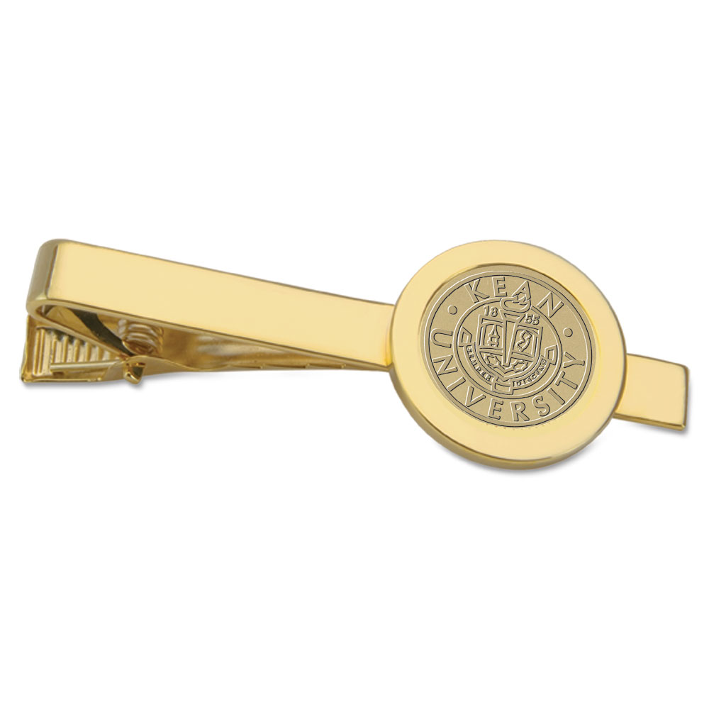 Gold Kean University Cougars Logo Tie Bar
