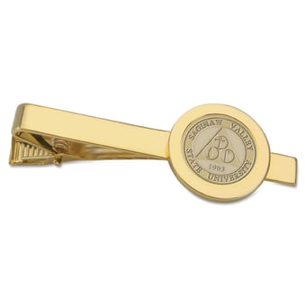 Gold Saginaw Valley State Cardinals Logo Tie Bar
