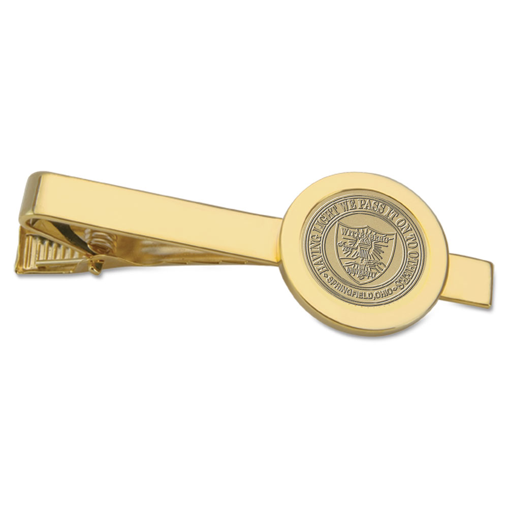 Gold Wittenberg University Tigers Logo Tie Bar