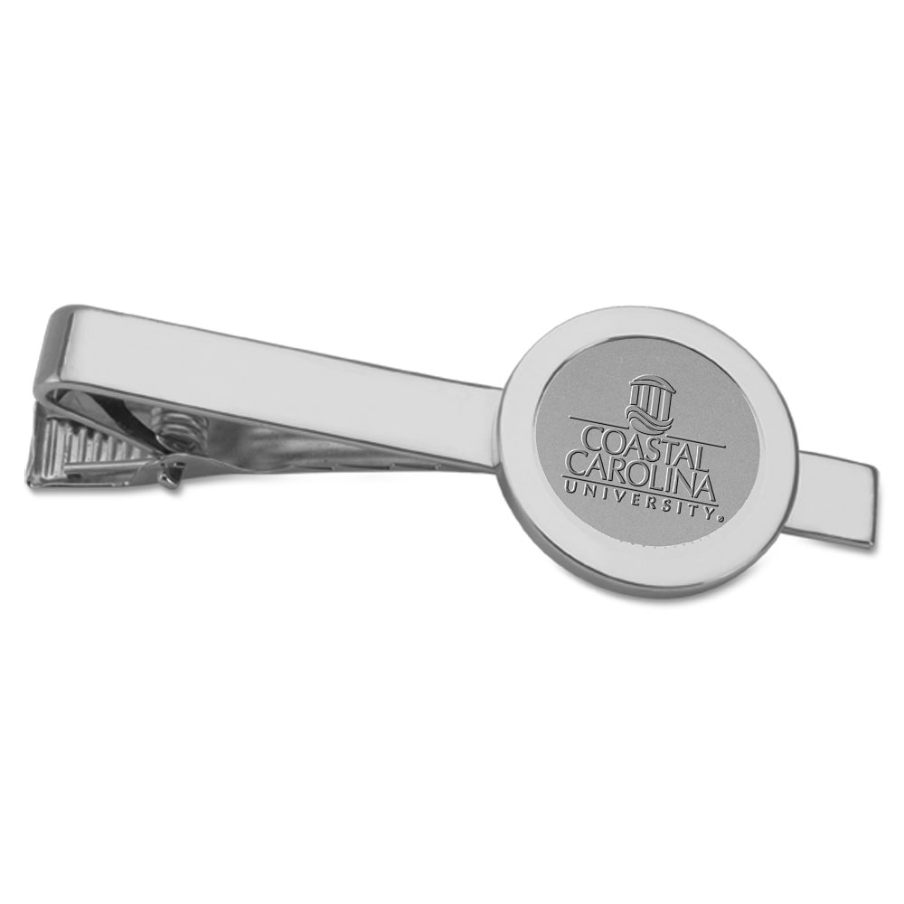Silver Coastal Carolina Chanticleers Logo Tie Bar