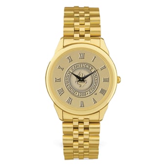 Men's Gold Northern Kentucky University Norse Medallion Rolled Link Bracelet Wristwatch